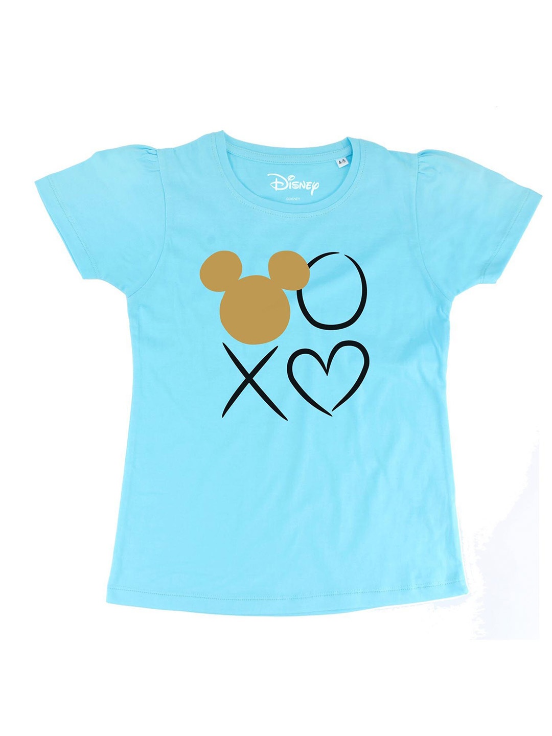 

Disney by Wear Your Mind Girls Blue Puff Sleeve Regular Top