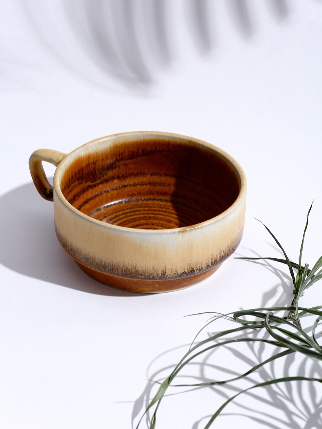

Fabindia Brown Ceramic Glossy Jaksh Glazed Soup Bowl