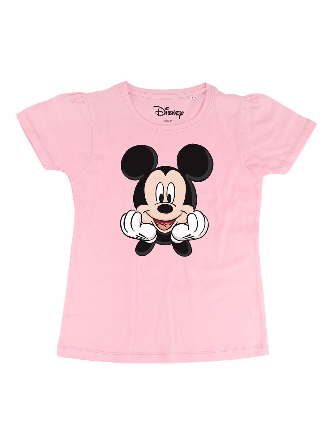 

Disney by Wear Your Mind Girls Pink Mickey Mouse Printed Top