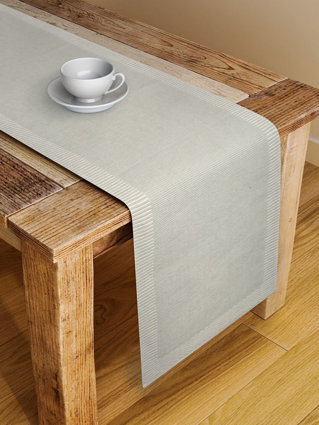 

Fabindia Grey Solid Pure Cotton Table Runner