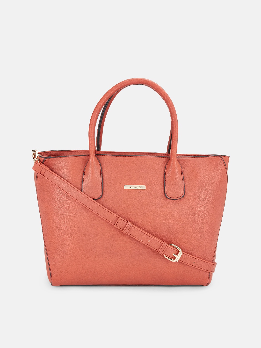 

Forever Glam by Pantaloons Orange Structured Handheld Bag