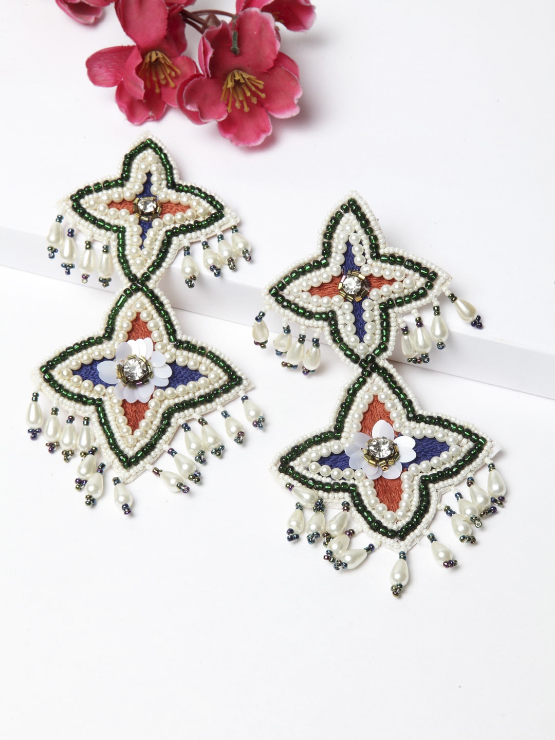 

Moedbuille Multicoloured Contemporary Drop Earrings, Multi