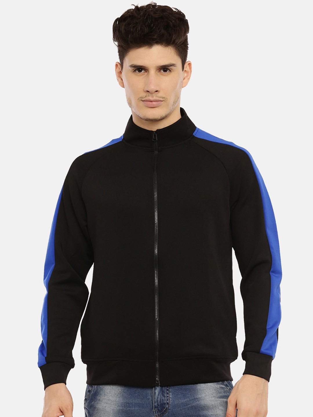

MASH UNLIMITED Men Black Solid Bomber Jacket