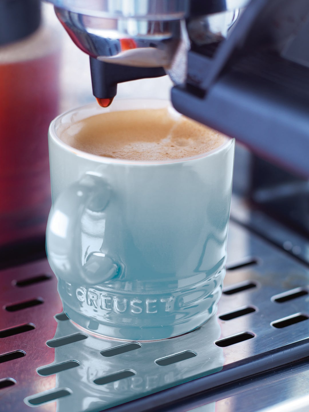 

LE CREUSET Blue Solid Stoneware Glossy Espresso Mug