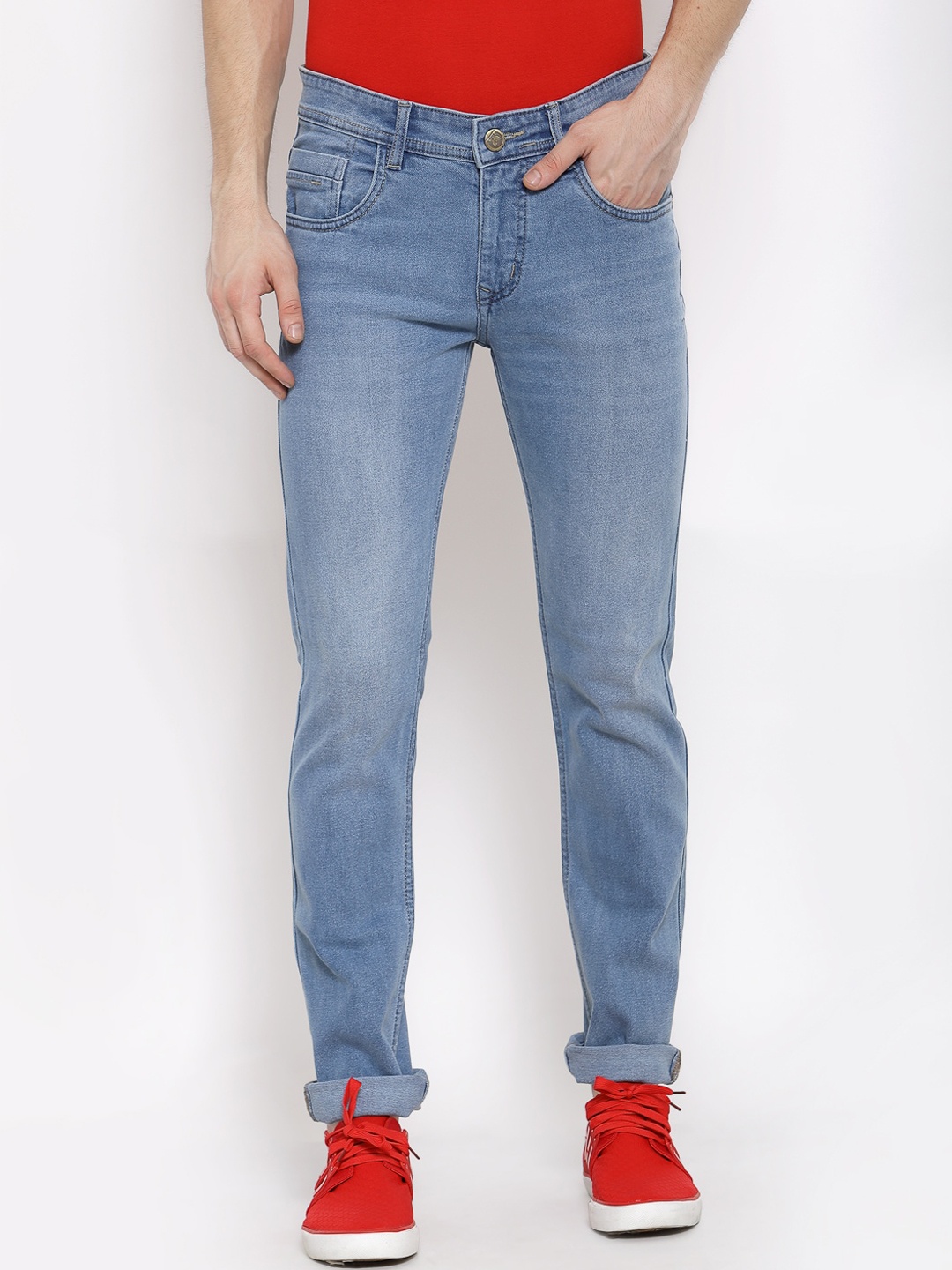 

FEVER Men Blue Slim Fit Heavy Fade Stretchable Jeans