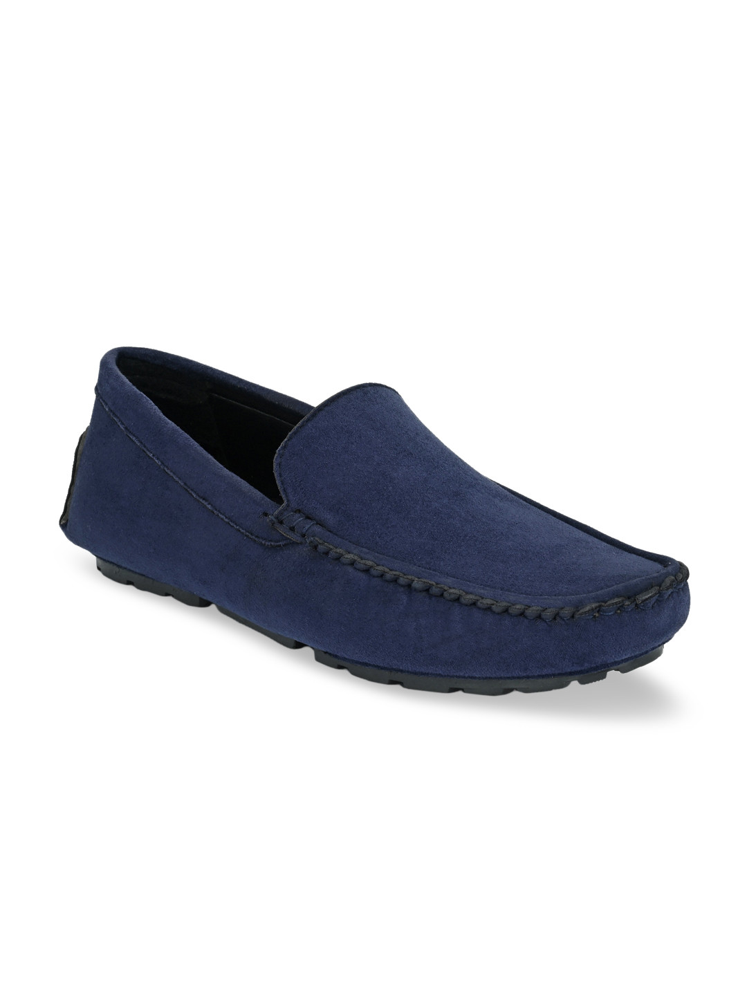 

Ferraiolo Men Navy Blue Suede Loafers