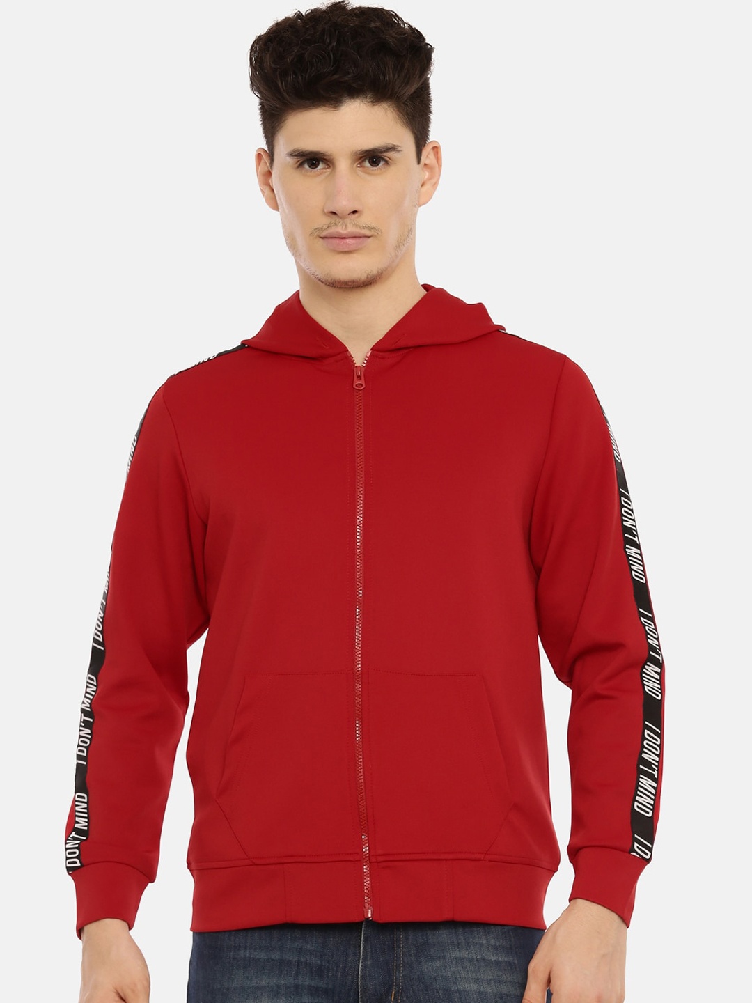 

MASH UNLIMITED Men Red Bomber Jacket