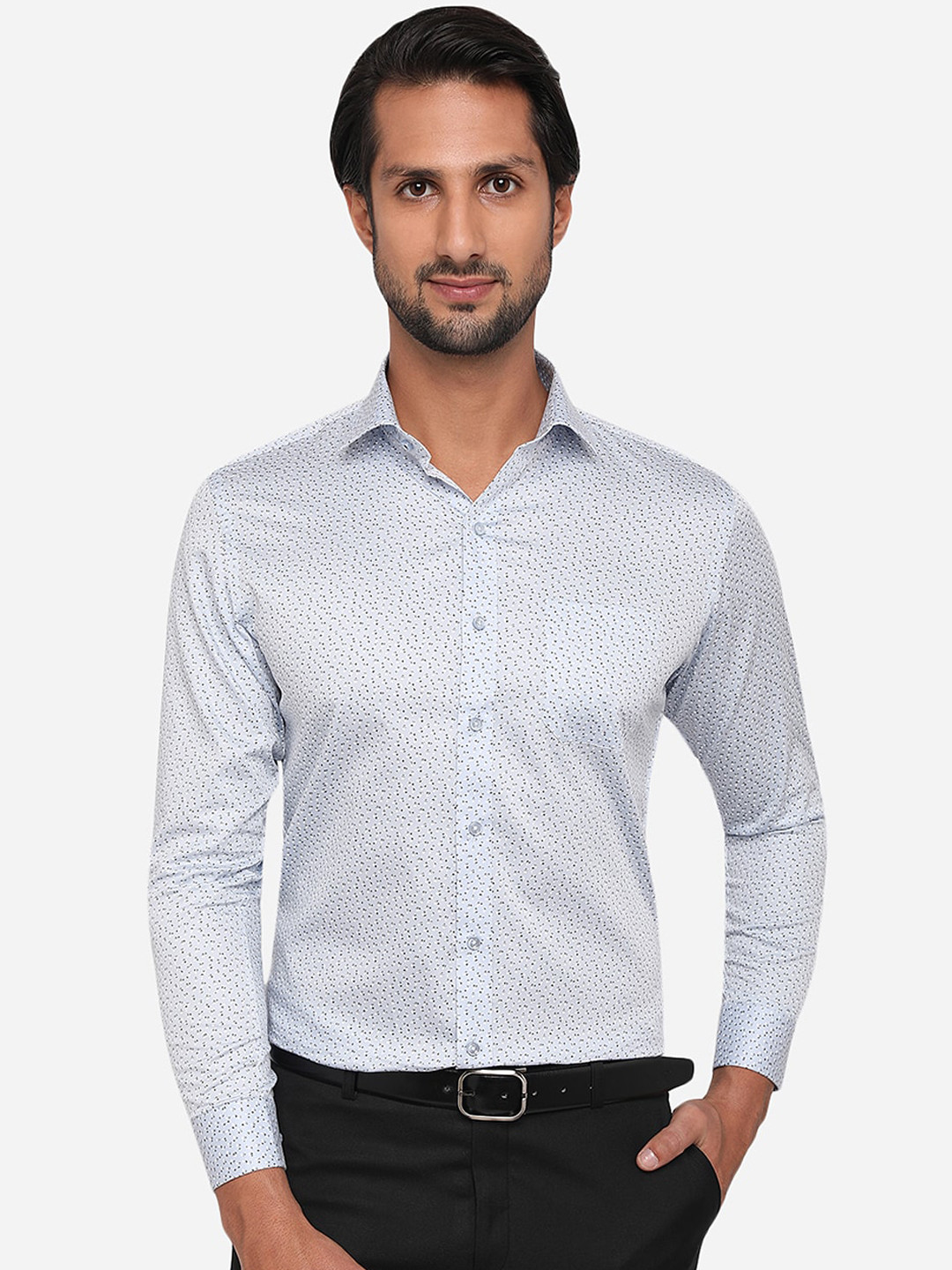 

Greenfibre Men Blue Slim Fit Printed Casual Shirt