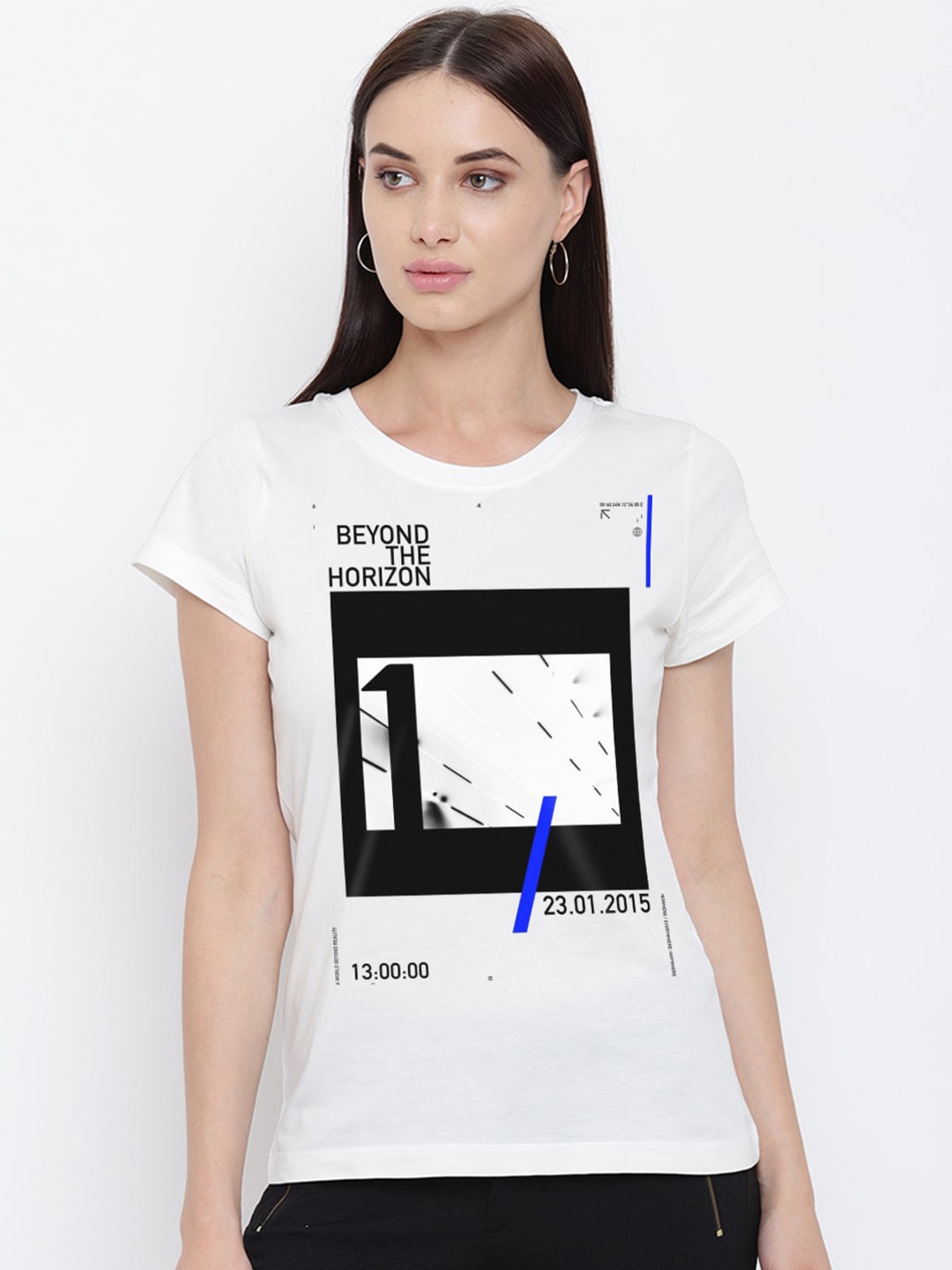 

THREADCURRY Women White Typography Printed T-shirt