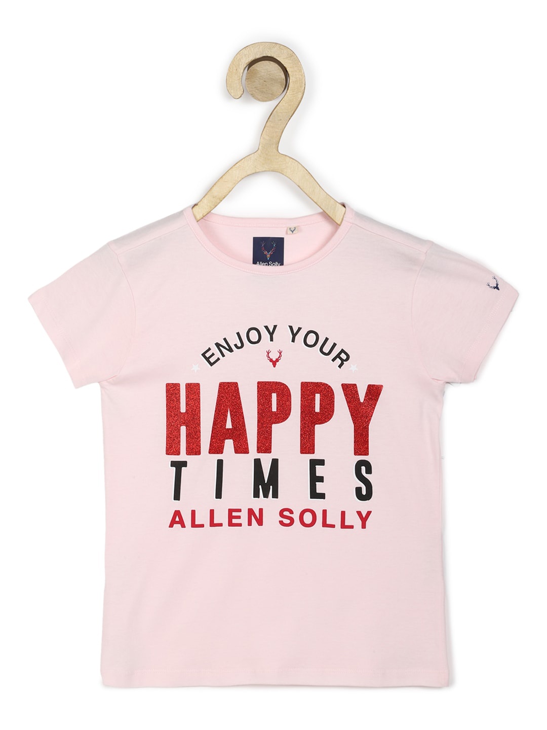 

Allen Solly Junior Girls Pink Printed Applique T-shirt