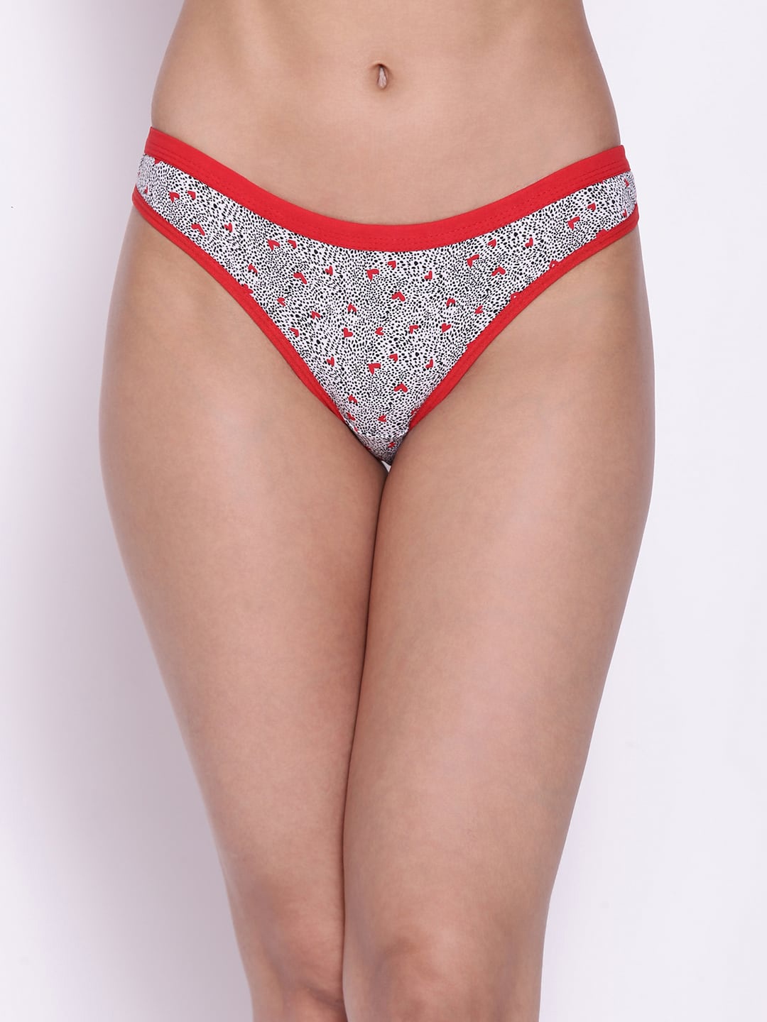 

Clovia Women Low Waist Printed Cotton Bikini Briefs PN3465P19S, White