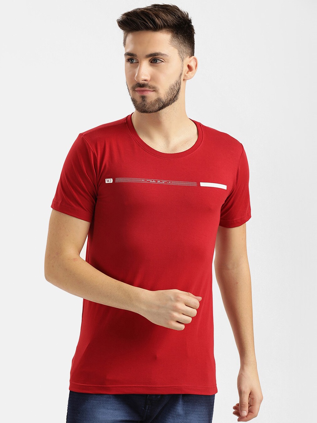 

V2 Value & Variety Men Red Solid T-shirt