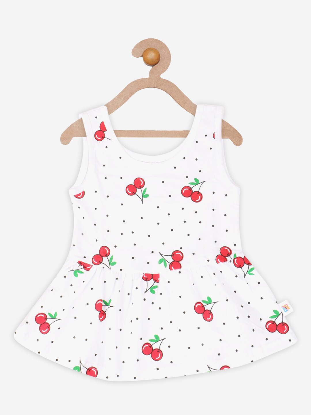 

Fashitale Girls White Conversational Printed Fit & Flare Dress