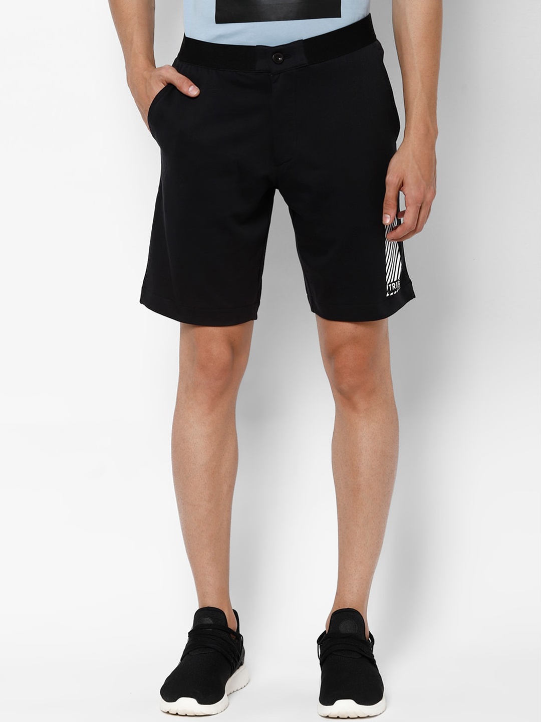 

Allen Solly Tribe Men Black Slim Fit Mid-Rise Sports Shorts