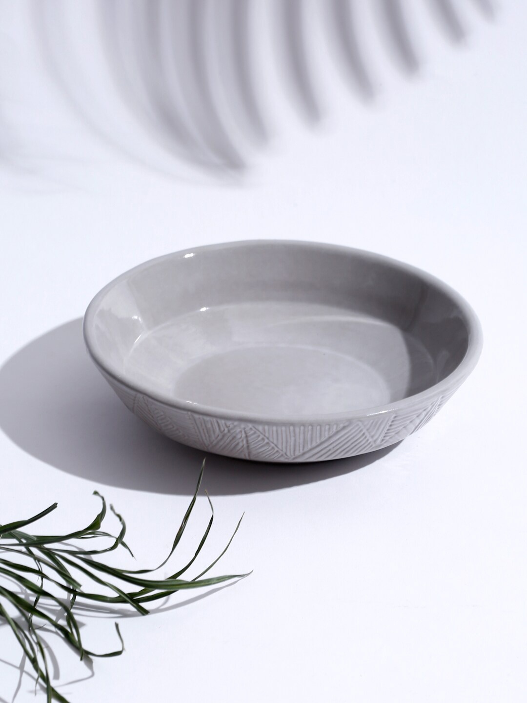 

Fabindia Grey 1 Piece Ceramic Udyati Engraved Salad Bowl