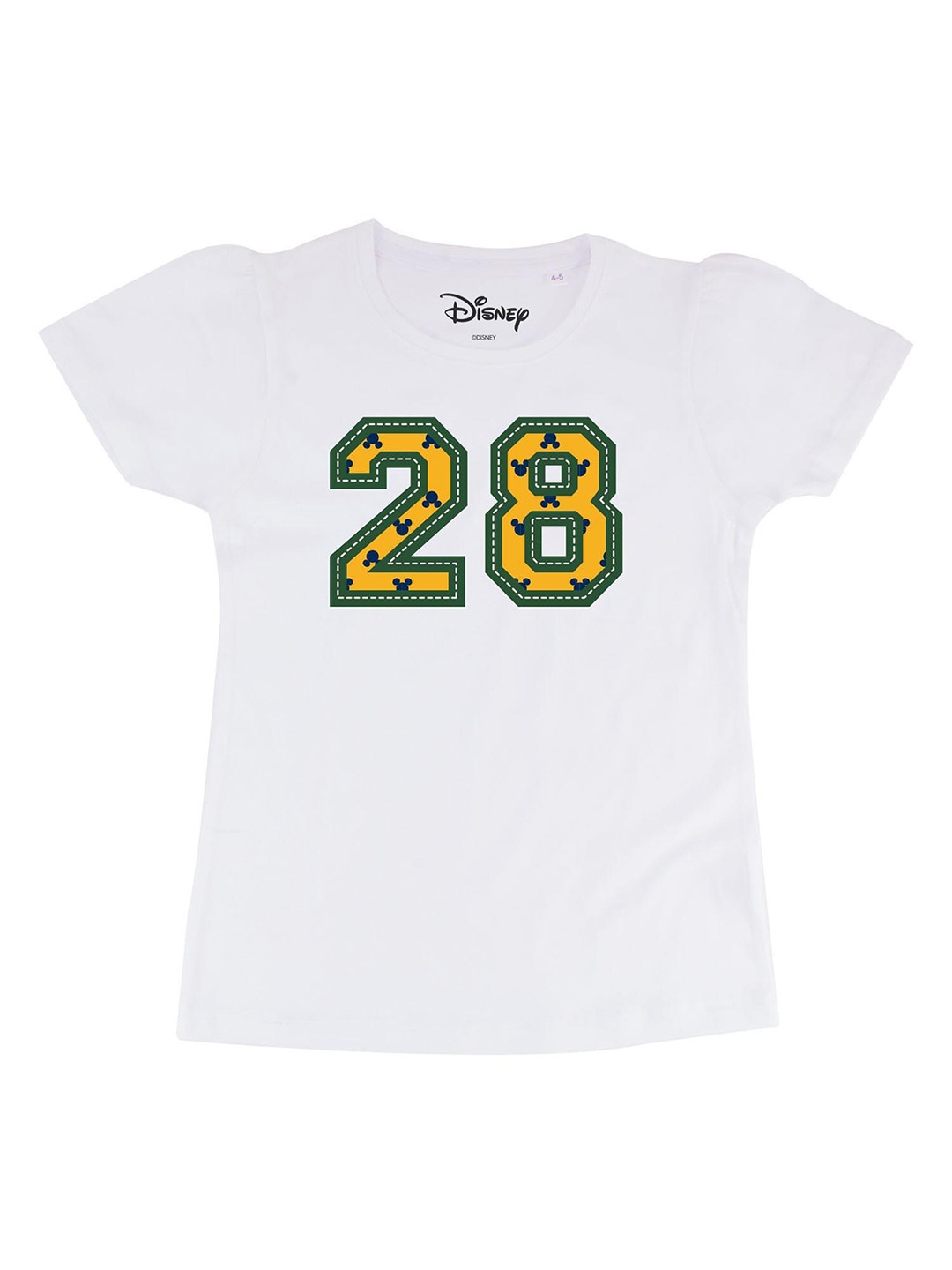 Disney by Wear Your Mind Girls White Printed Top