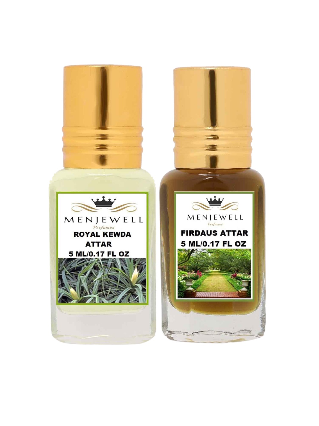 

Menjewell Set of 2 Royal Kewda Firdaus Attar, Transparent