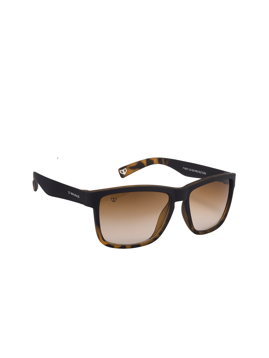 

Walrus Men Brown Lens & Black Rectangle Sunglasses with UV Protected Lens