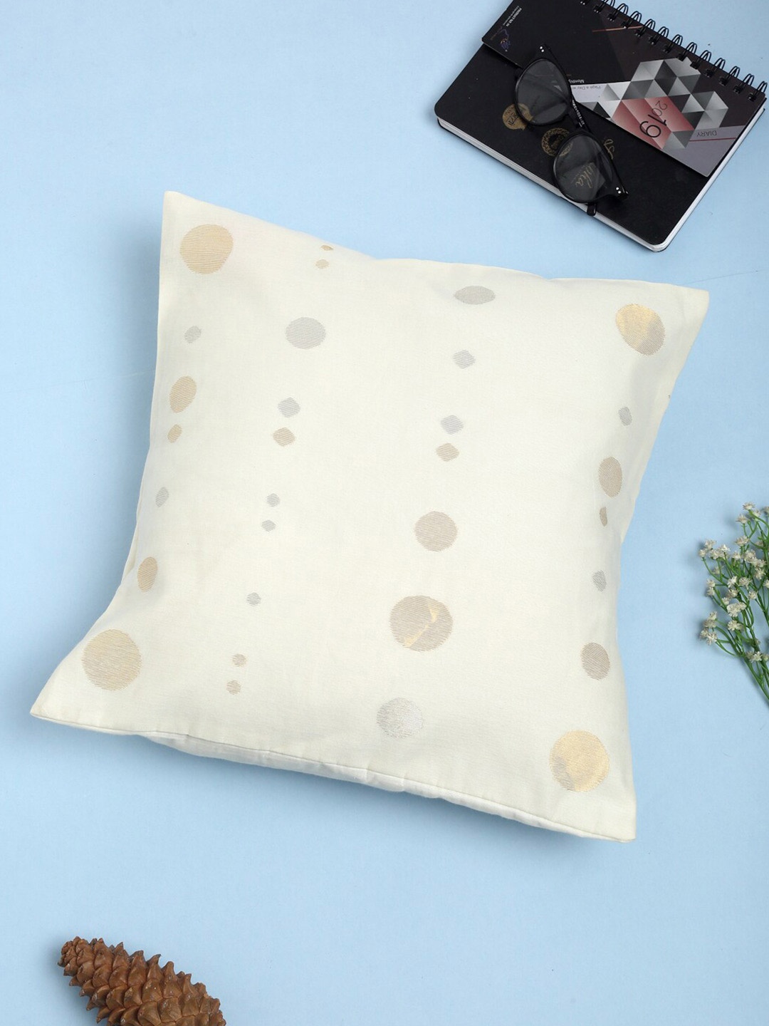 

Fabindia Off White Geometric Square Cushion Covers