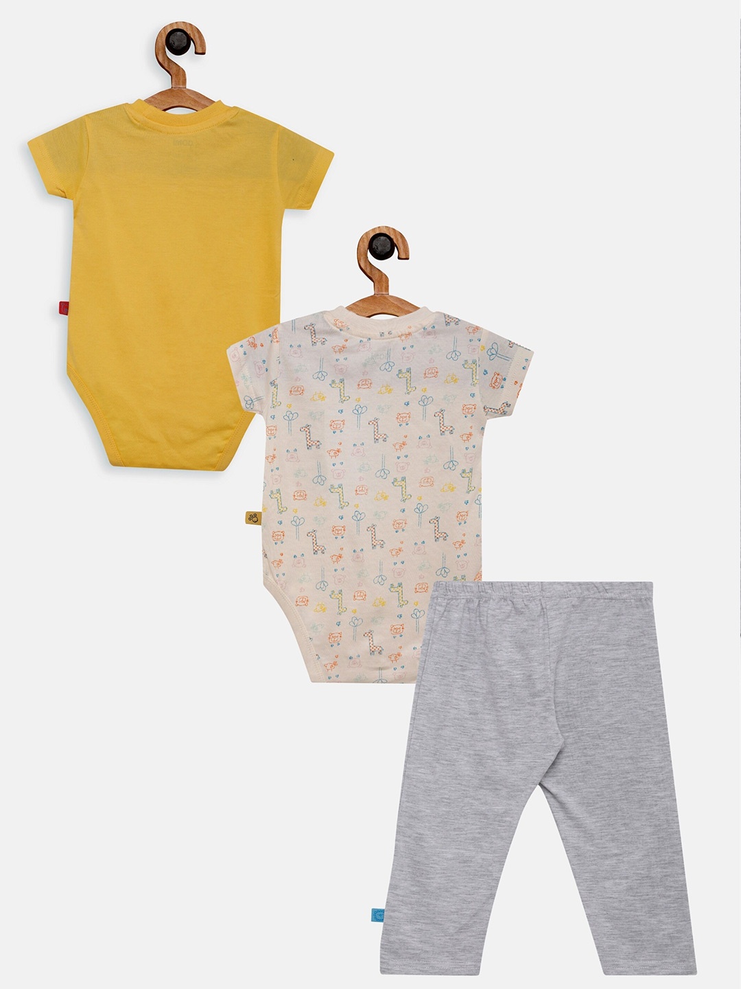 

Aomi Kids Set of 3 Top with Pyjamas, Yellow