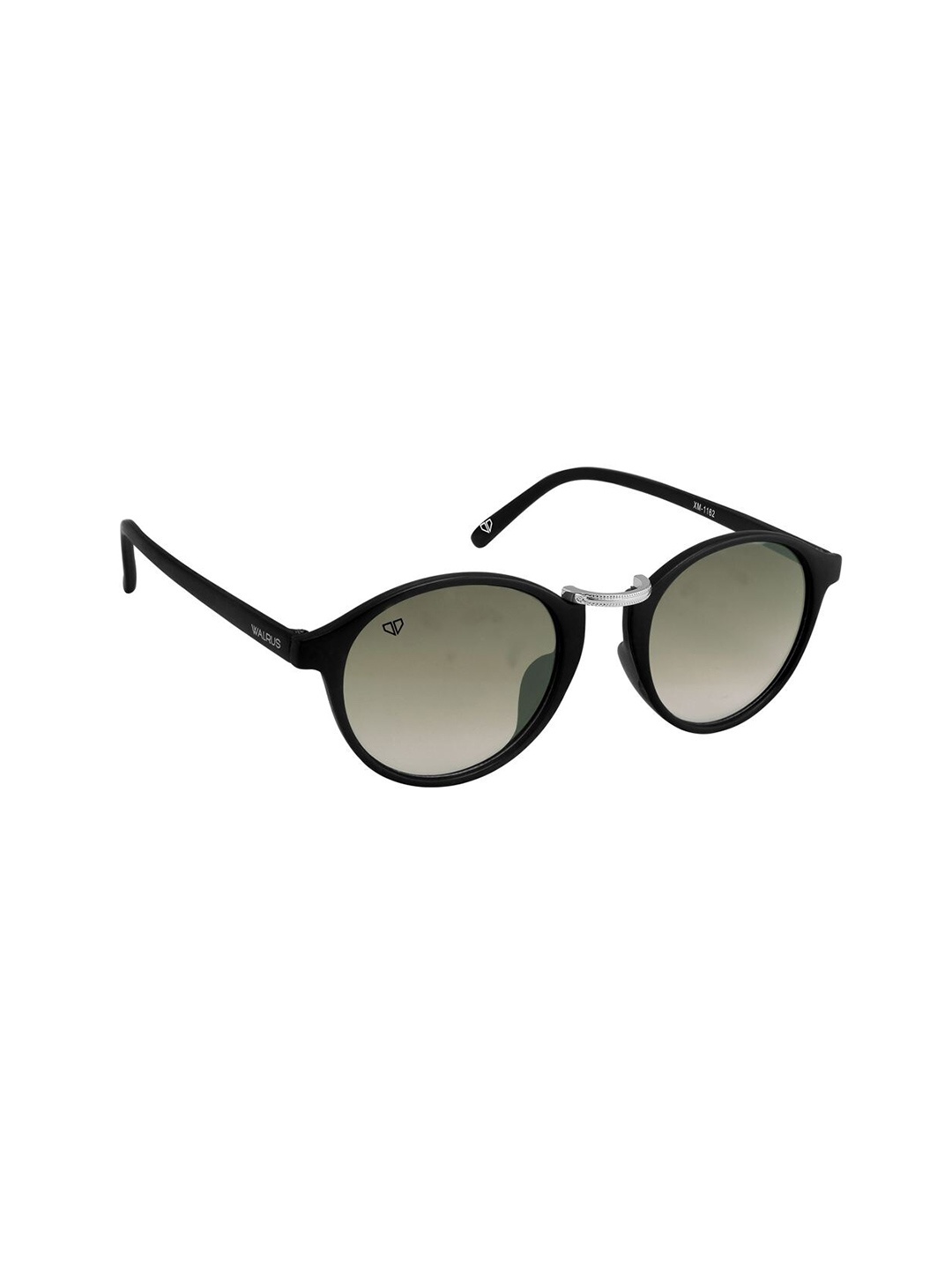

Walrus Men Green Lens & Black Oval Sunglasses WSGM-JAMES-II-040207-Green