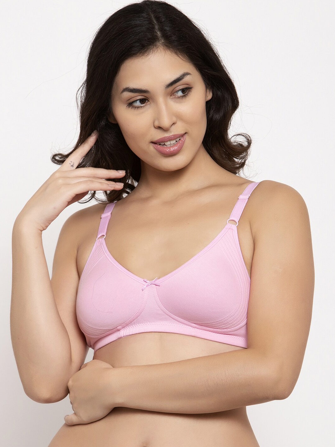 Prag & Co Pink Non-Padded Non-Wired Full Coverage Support Bra AB30332BBP