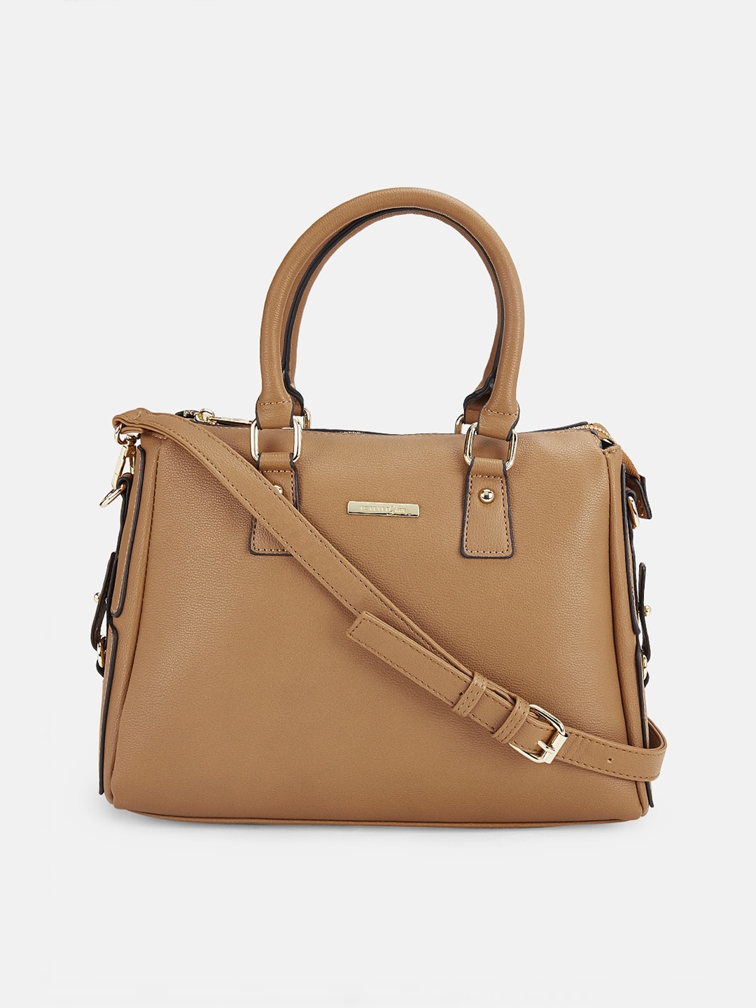 Forever Glam by Pantaloons Tan Structured Handheld Bag