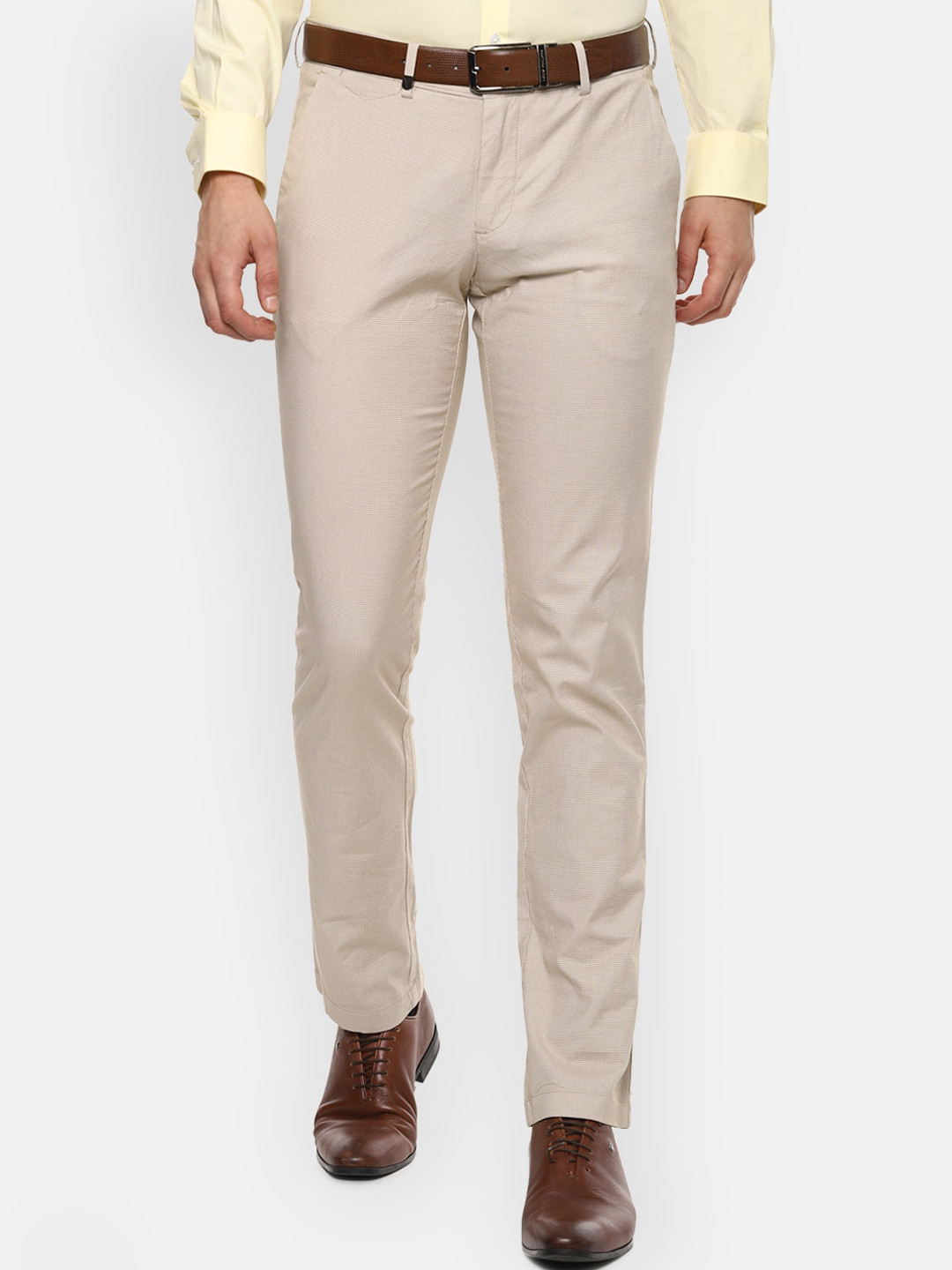 

Van Heusen Men Beige Slim Fit Formal Trousers