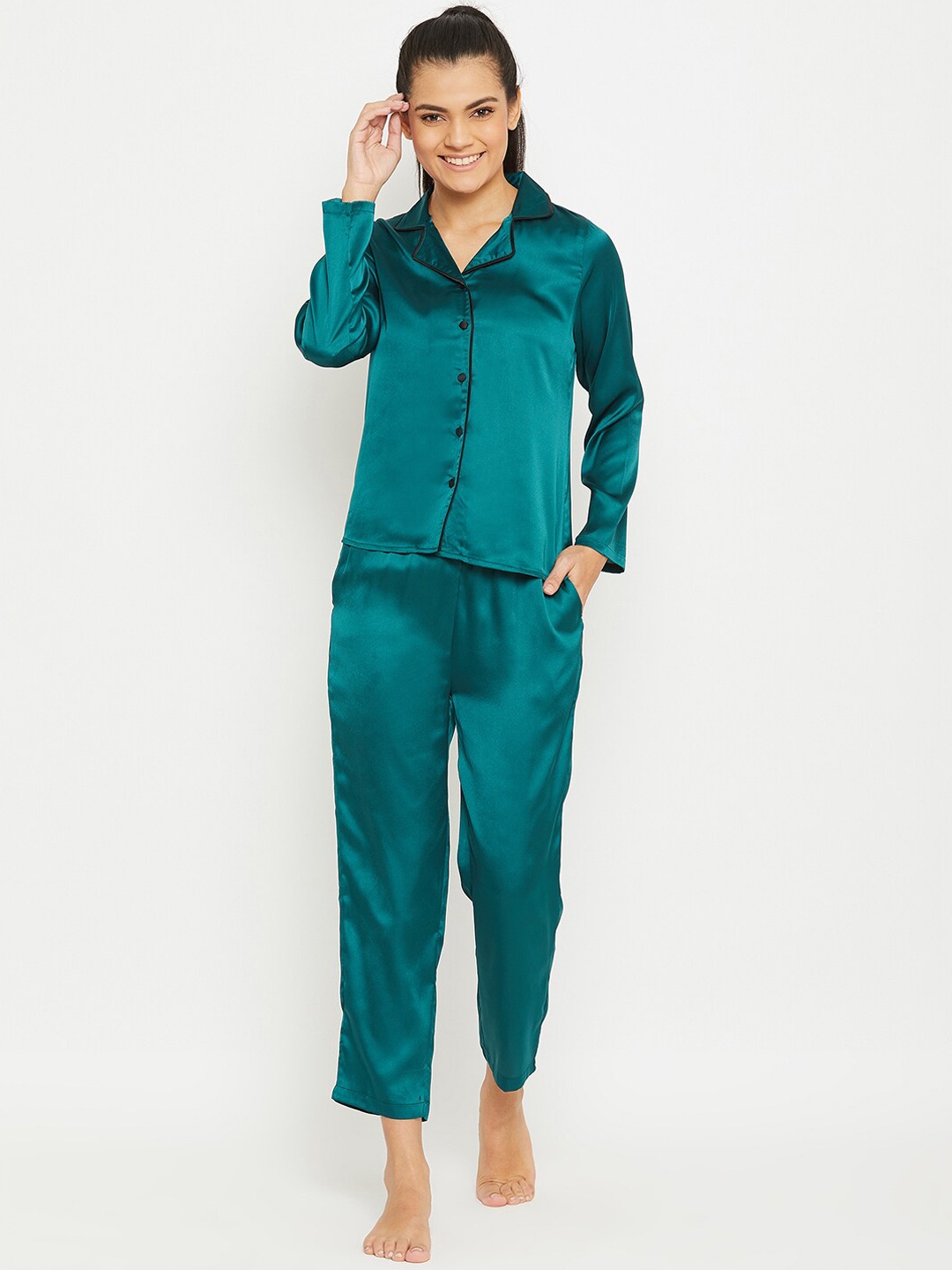 PANIT Women Green Night suit