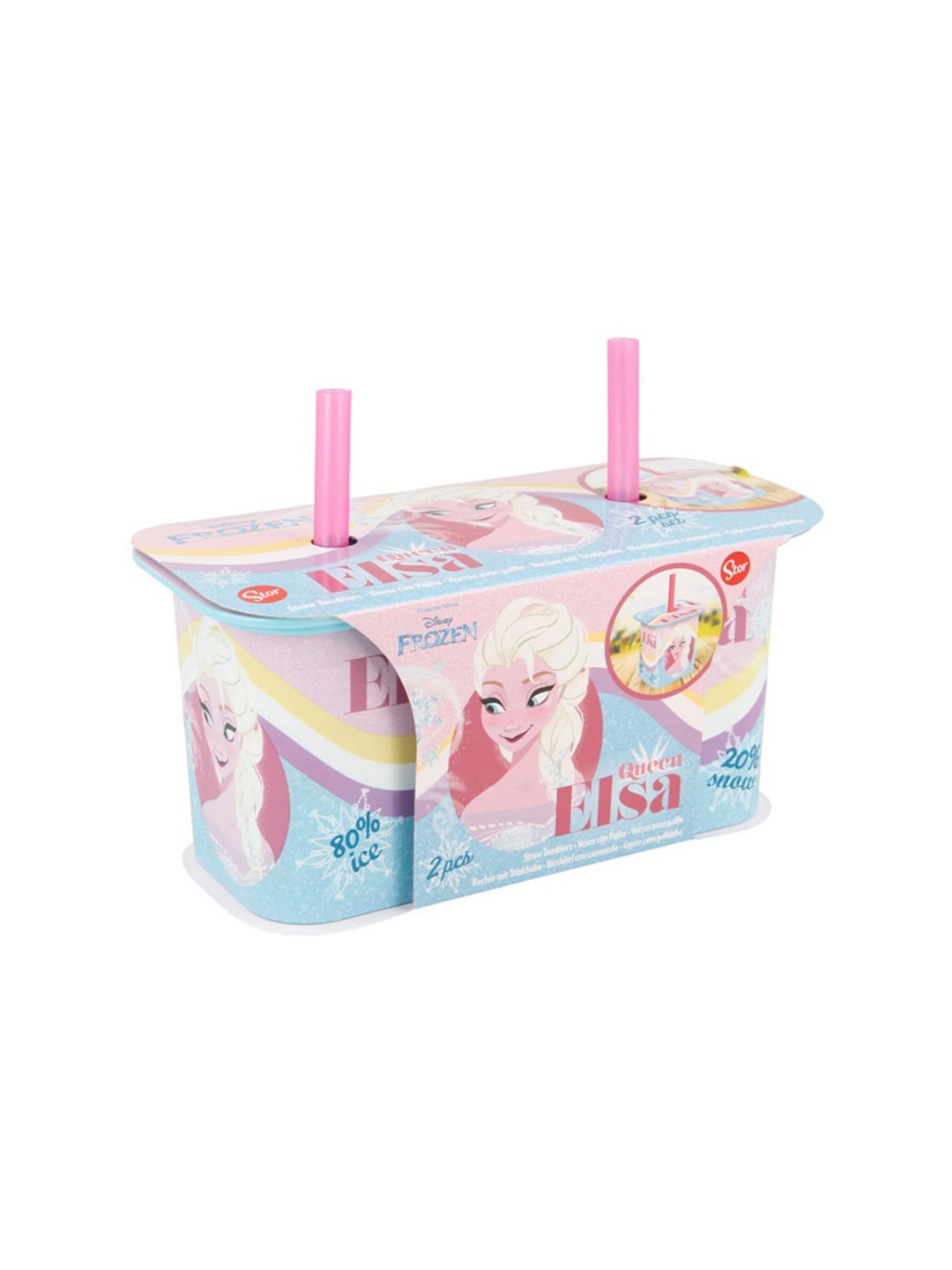 

Disney Girls Set Of 2 Frozen Printed Daily Use Yoghurt Straw Tumbler, Blue