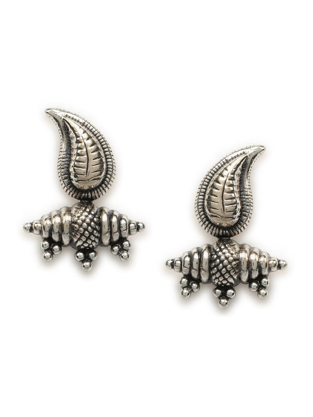 

Fabindia Silver-Toned Contemporary Drop Earrings