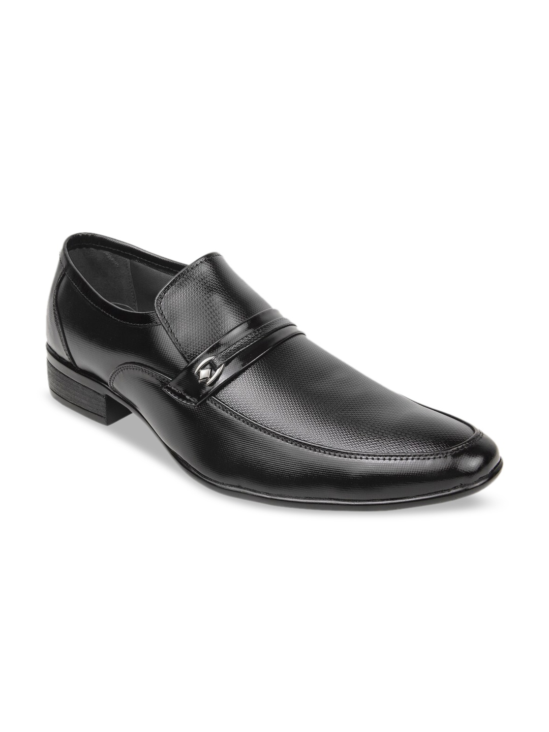 

Regal Men Black Textured Formal Slip-On Formal Shoes