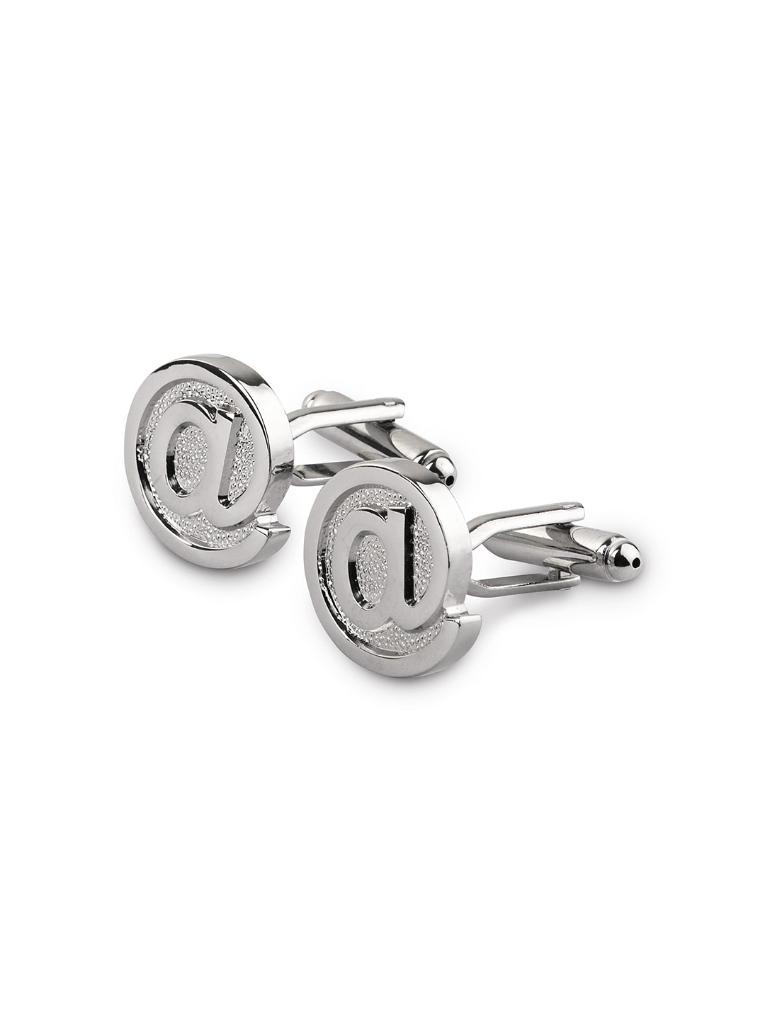 

PELUCHE Men Silver-Toned Cufflinks