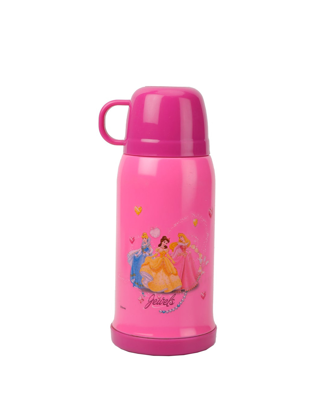 

Disney Kids Pink & Yellow Princess Printed Stainless Steel Flask Water Bottle