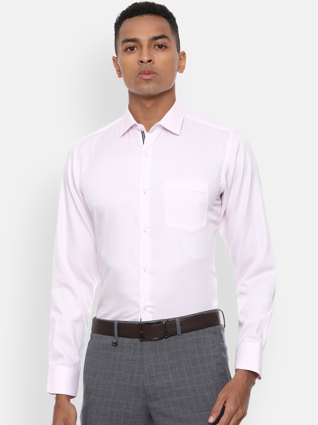 

Van Heusen Men Pink Formal Cotton Shirt