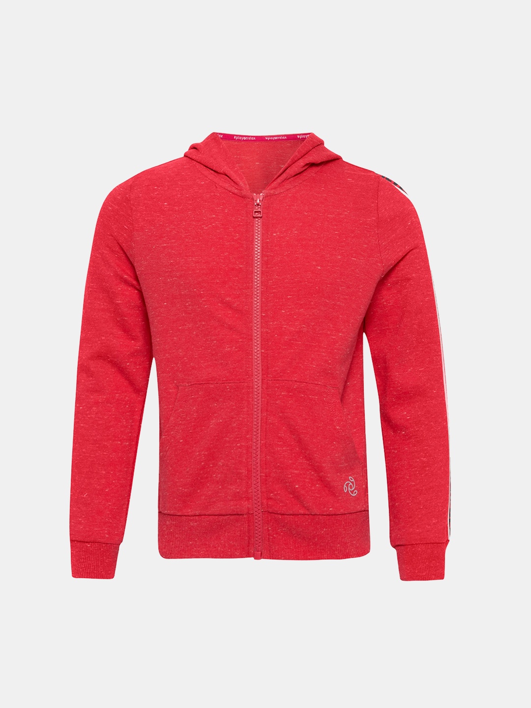 

Jockey Girls Red Solid Hooded Sweatshirt