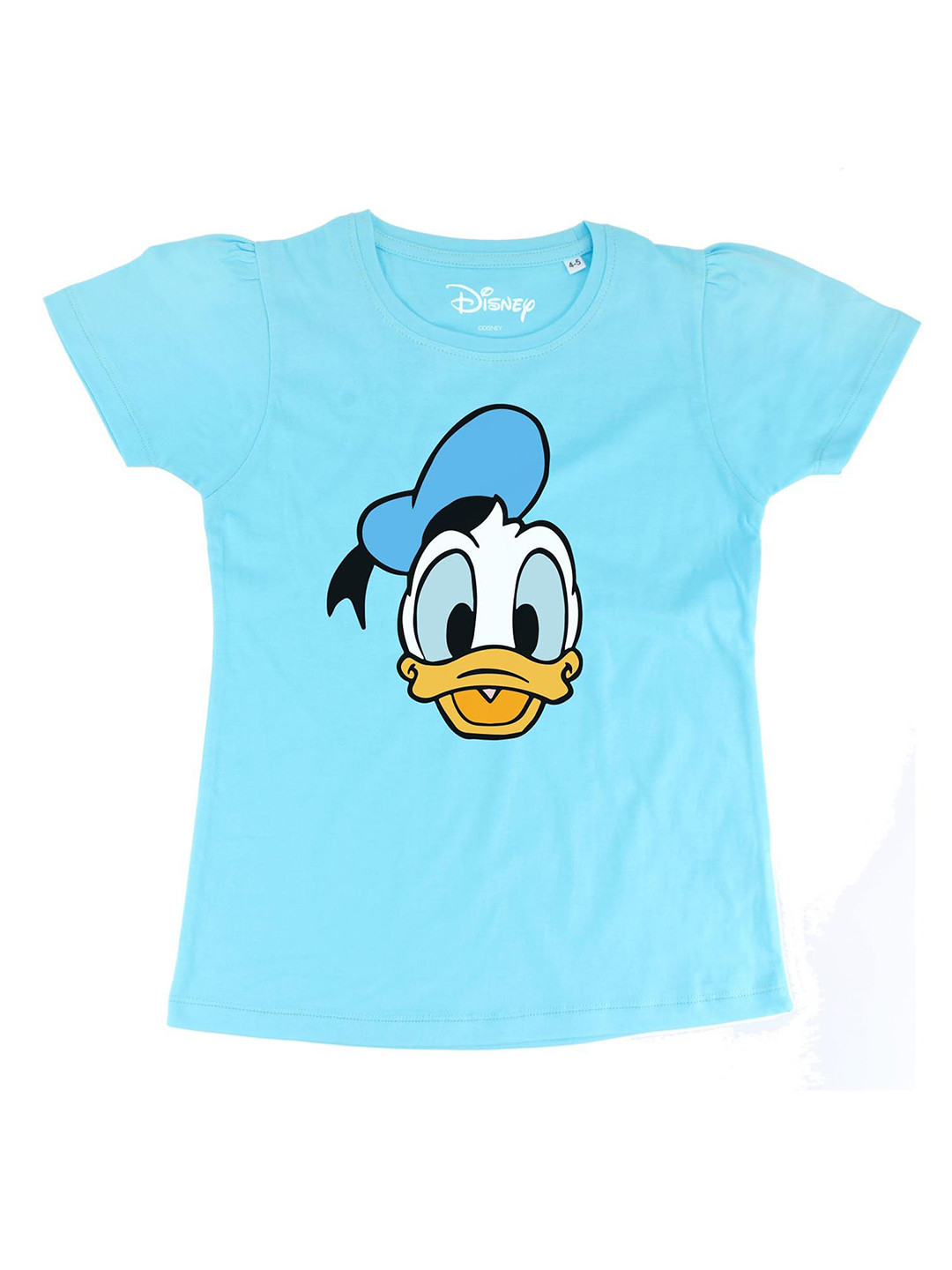 

Disney by Wear Your Mind Girls Blue & Yellow Donald Duck Printed Pure Cotton Top