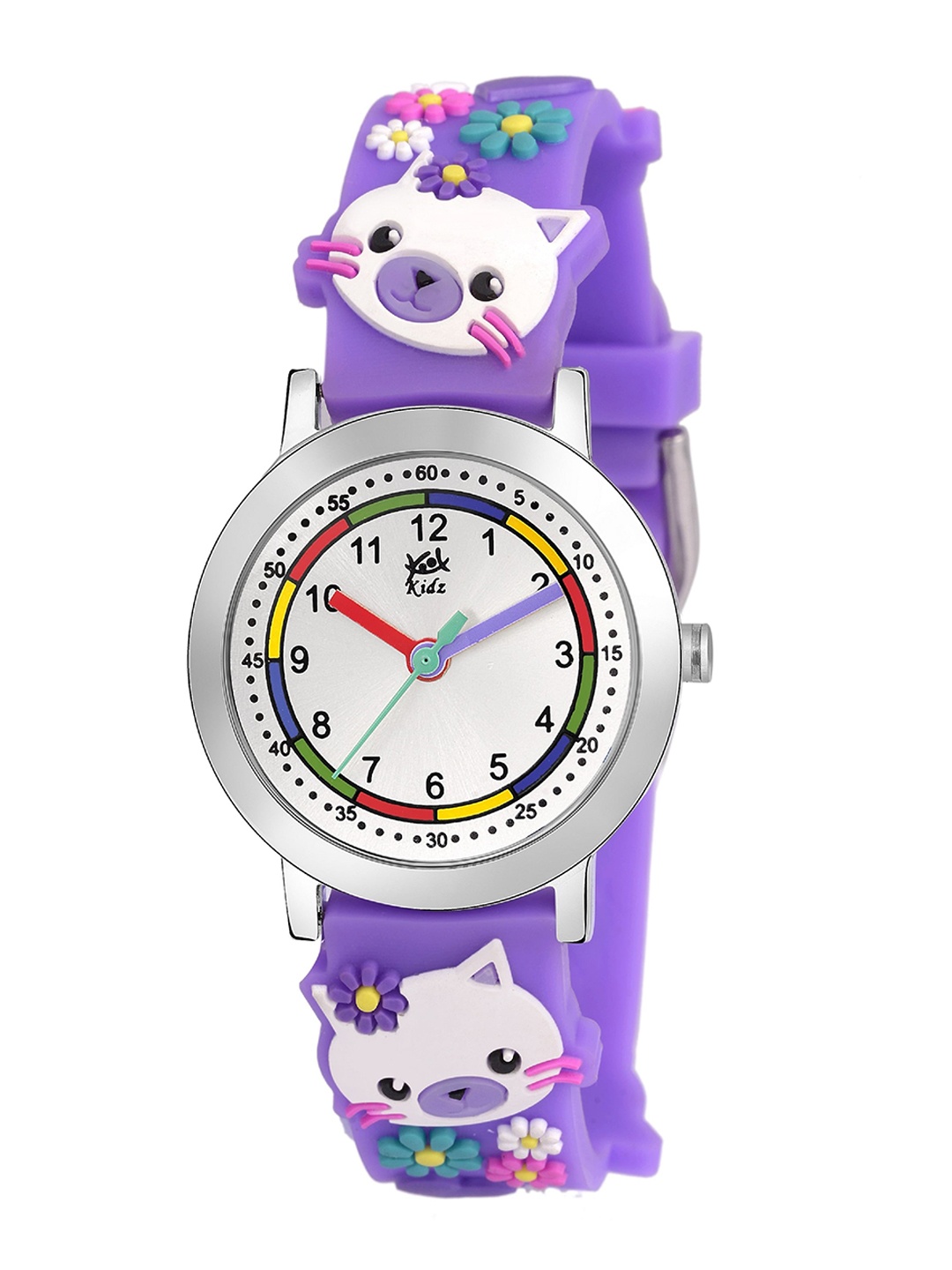 

Kool Kidz Unisex Kids Multicoloured Dial & Purple Straps Analogue Watch