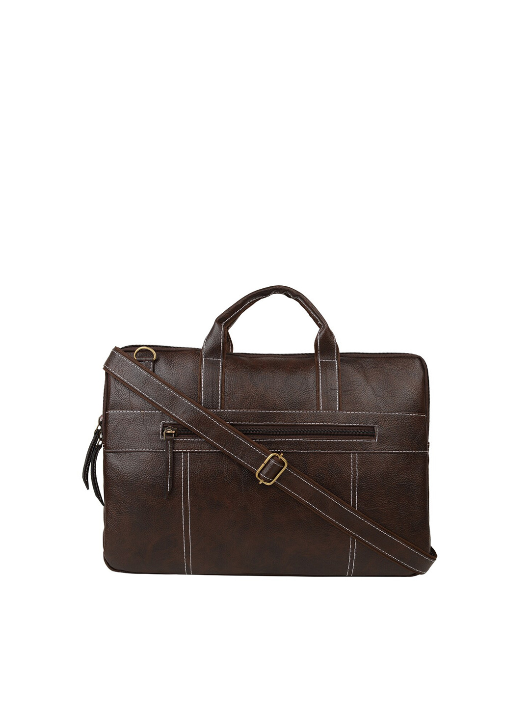 

Vivinkaa Coffee Brown Textured 15.6 inch Laptop Bag