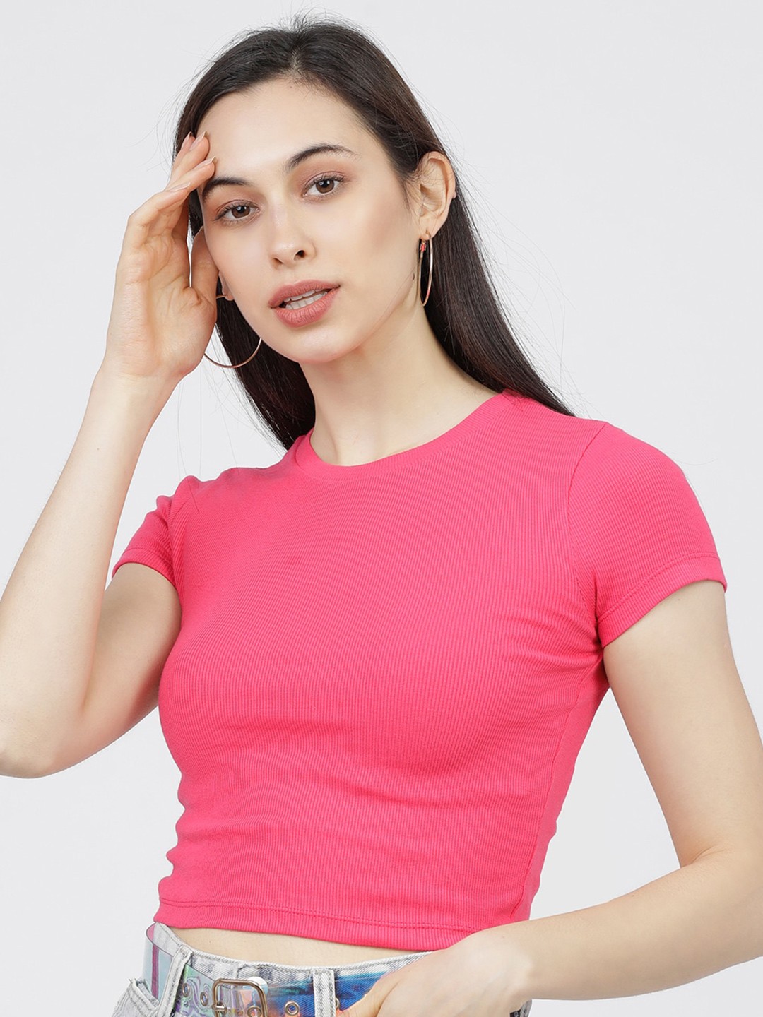 

Tokyo Talkies Women Pink T-shirt