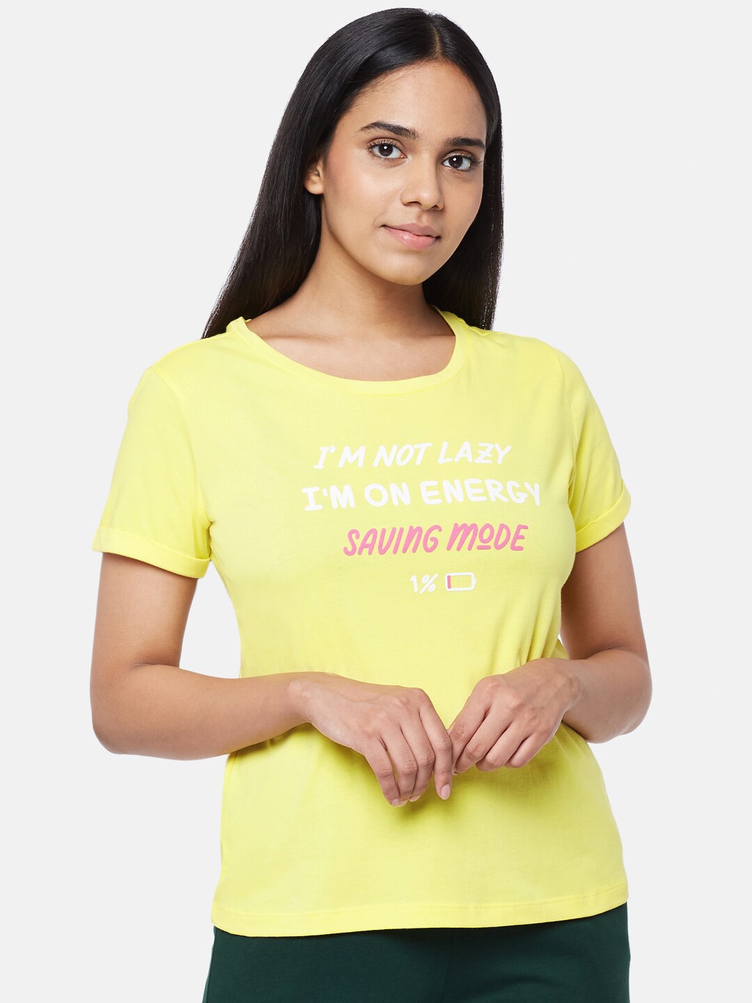 

Dreamz by Pantaloons Yellow Regular Lounge tshirt