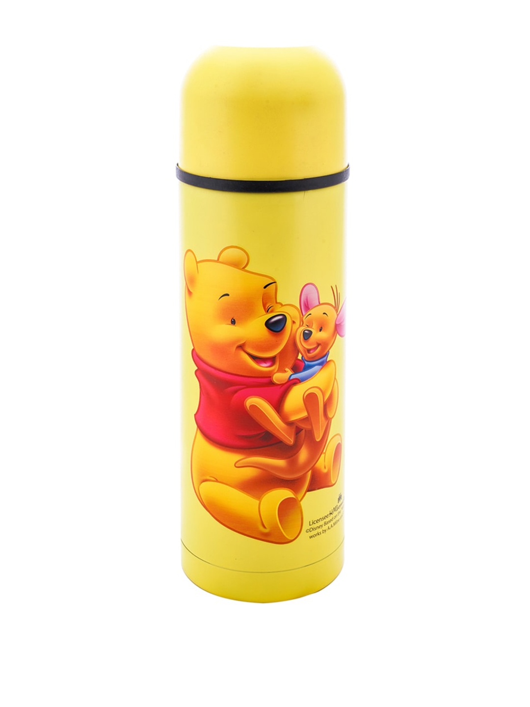 Disney Kids Yellow & Red Pooh Printed Thermosteel Flask Water Bottle 750 ML