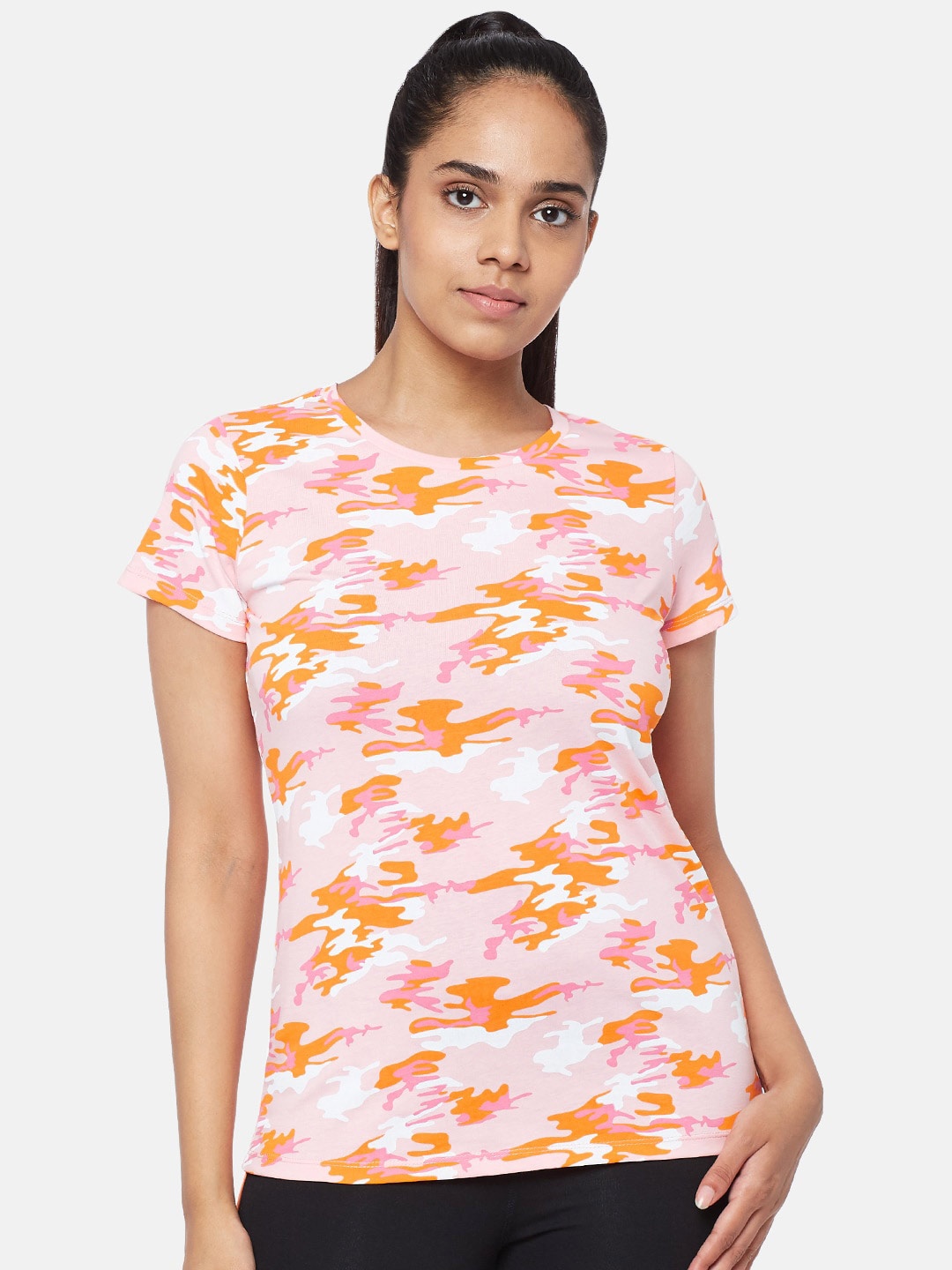

Ajile by Pantaloons Women Pink Abstract Printed Regular Top