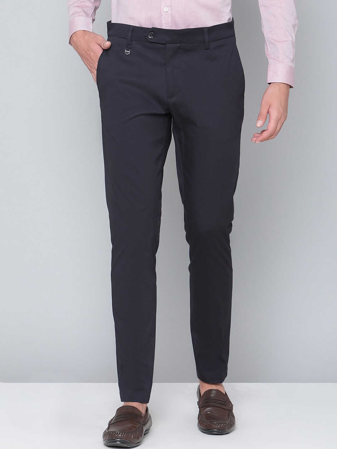 

Antony Morato Men Navy Blue Skinny Fit Trousers