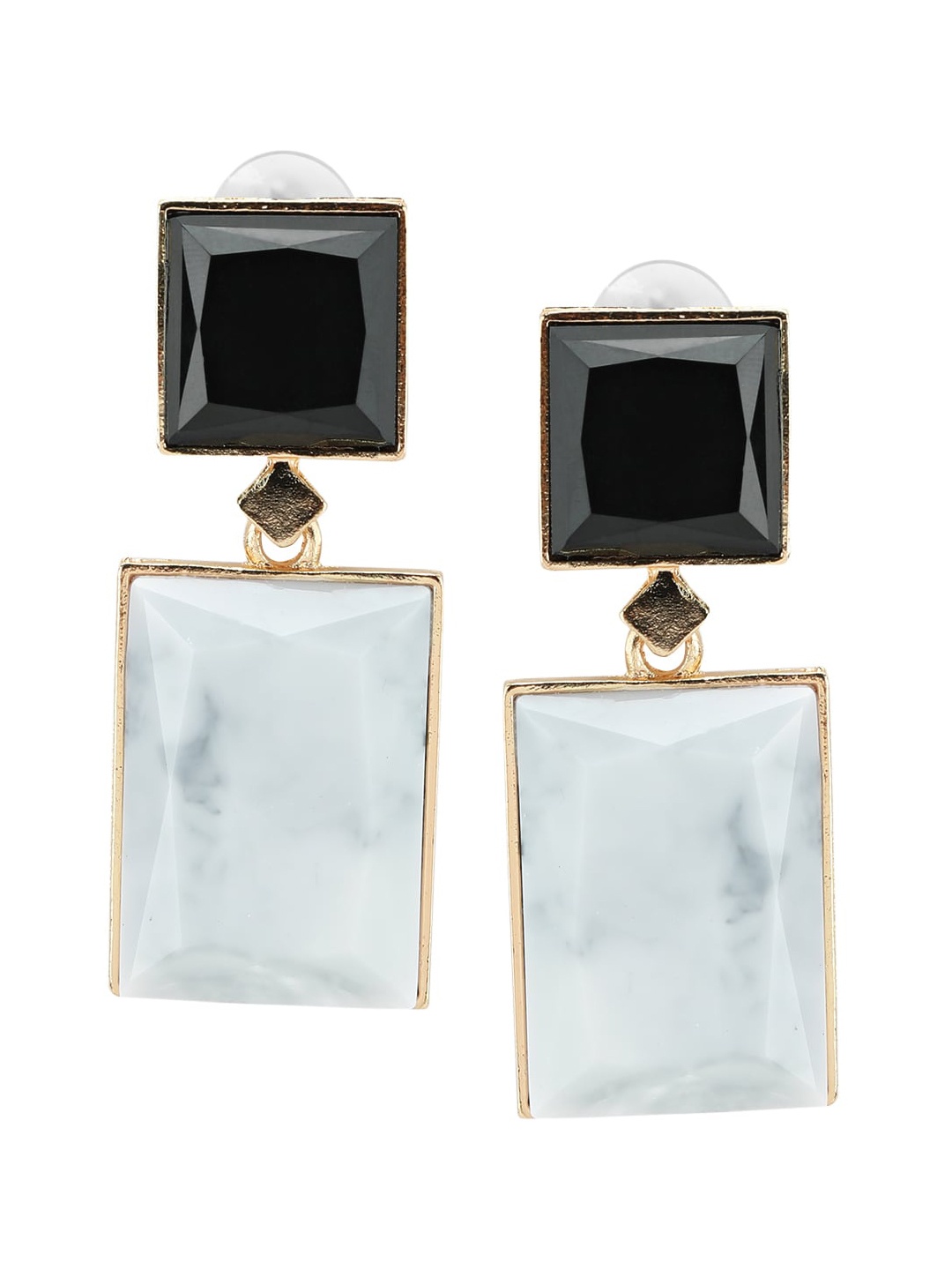 

Kazo Black Contemporary Drop Earrings