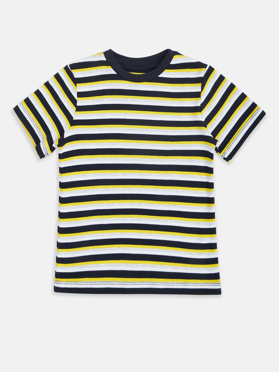 

Pantaloons Junior Boys Yellow Striped T-shirt