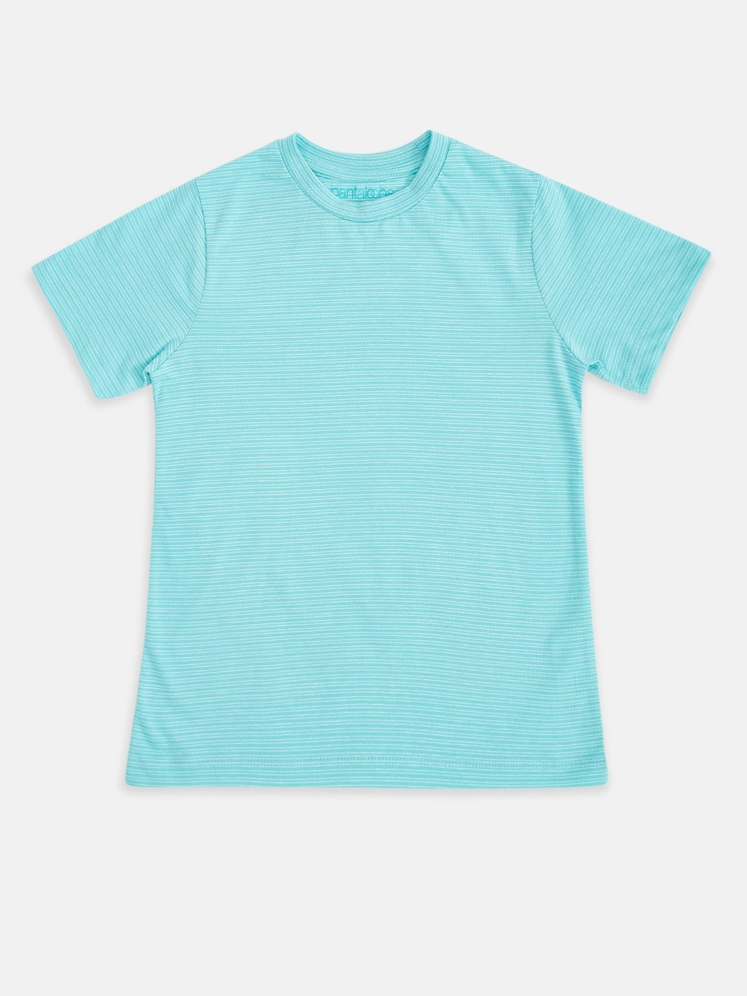 

Pantaloons Junior Boys Mint Green Stripped T-shirt