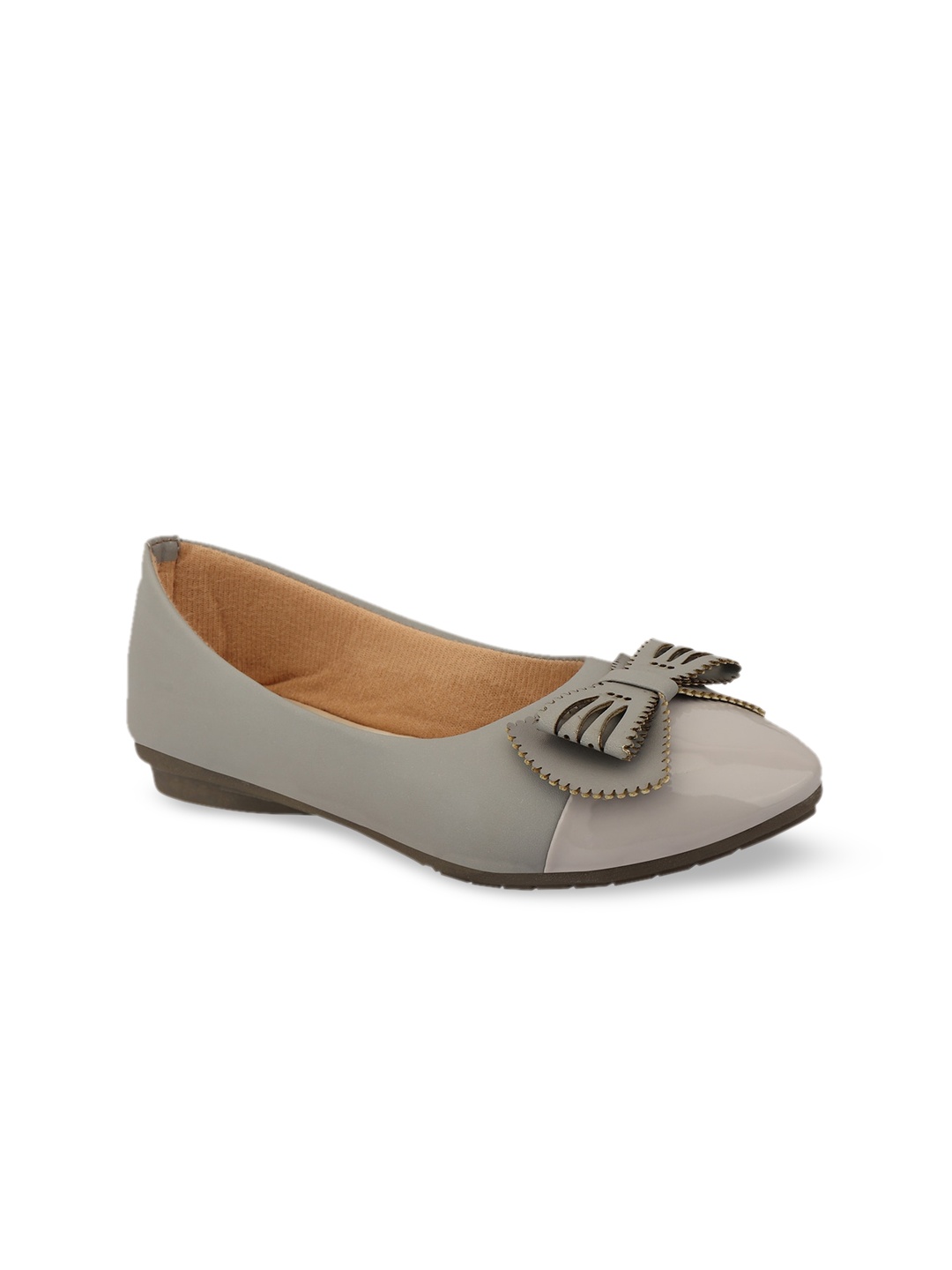 

Shoetopia Girls Grey Ballerinas with Bows Flats