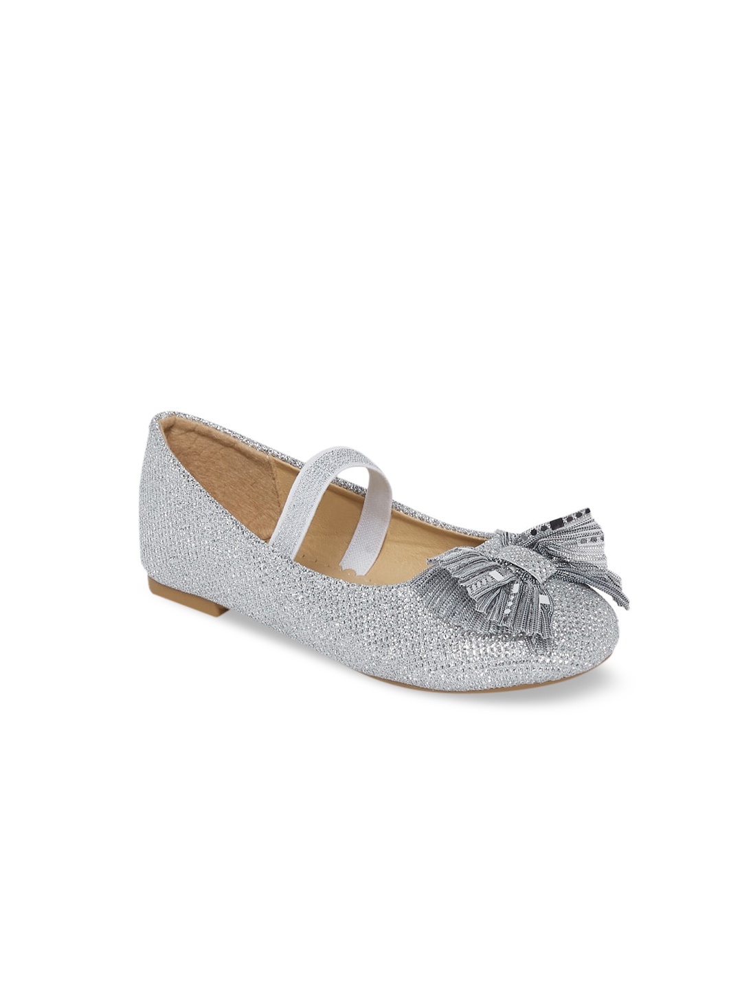 

Pantaloons Junior Girls Silver-Toned Embellished Ballerinas Flats