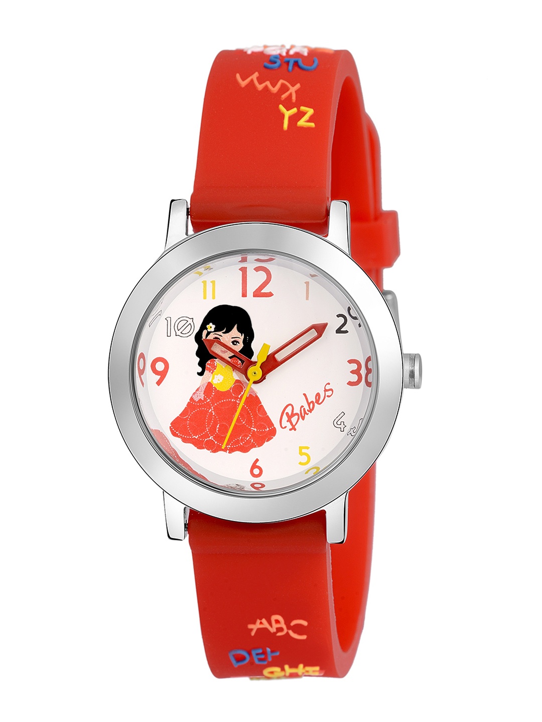 

Kool Kidz Unisex Kids Multicoloured Printed Dial & Red Straps Analogue Watch